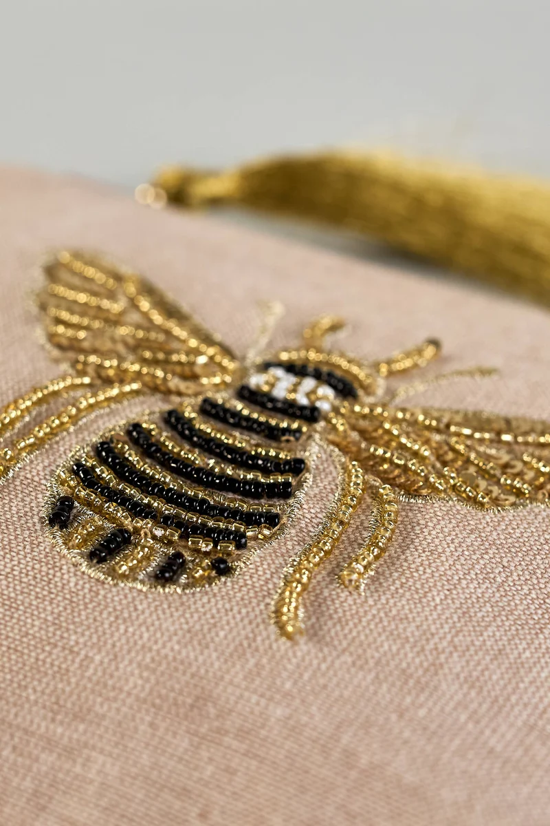 Kosmetiktasche Perlen - Biene - Herzilein-Wien GmbH