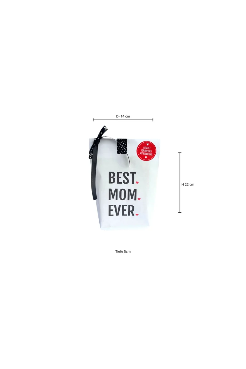 Wunderle Wundertüte - Best Mom ever - Geschenktüte zum Muttertag - Geschenk mit Herz