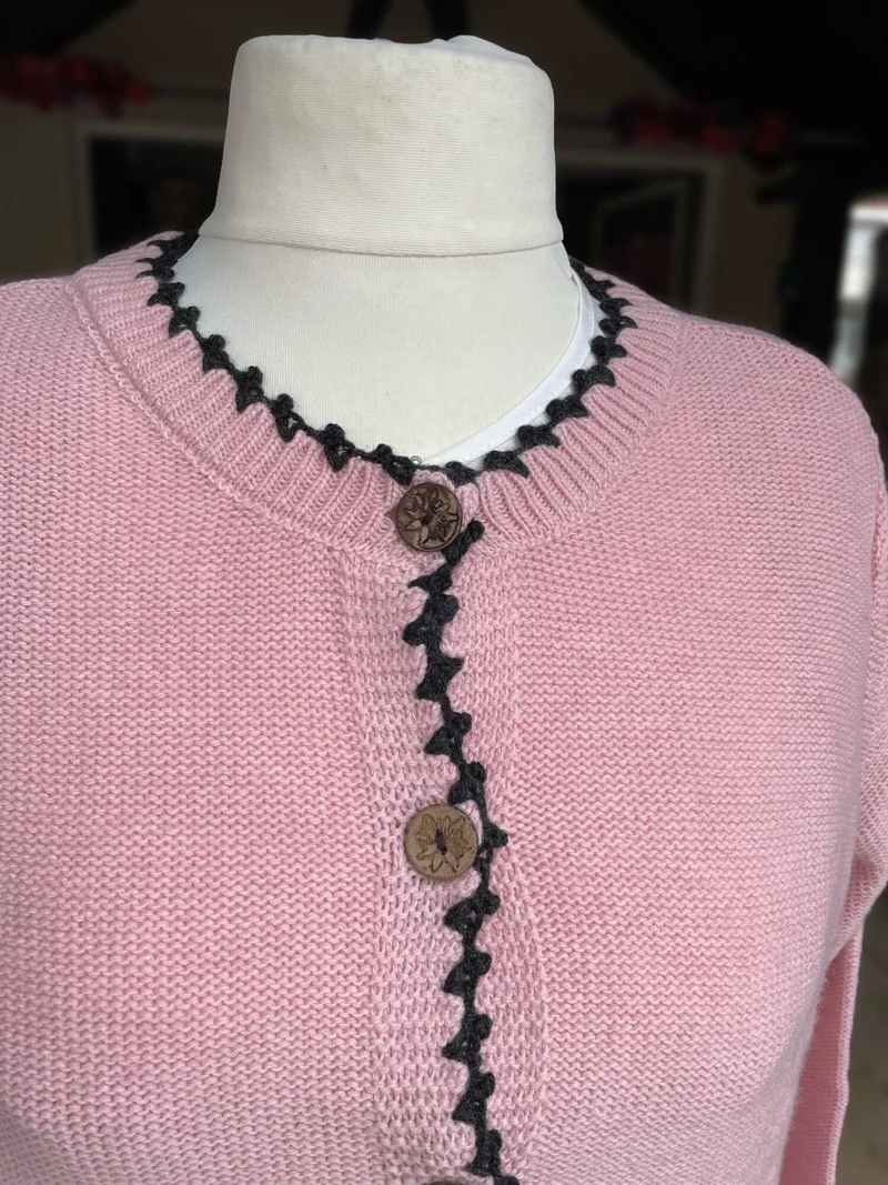 Trachten Jacke, Hangowear, Wilberta, Strickjacke, rosa