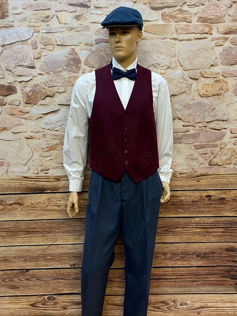 20er Jahre Herren Outfit Gr. 50 – Weste & Bundfaltenhose
