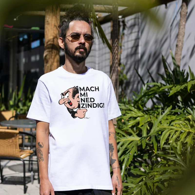 ®Die Schlümpfe Herren T-Shirt "Mach mi ned zindig"