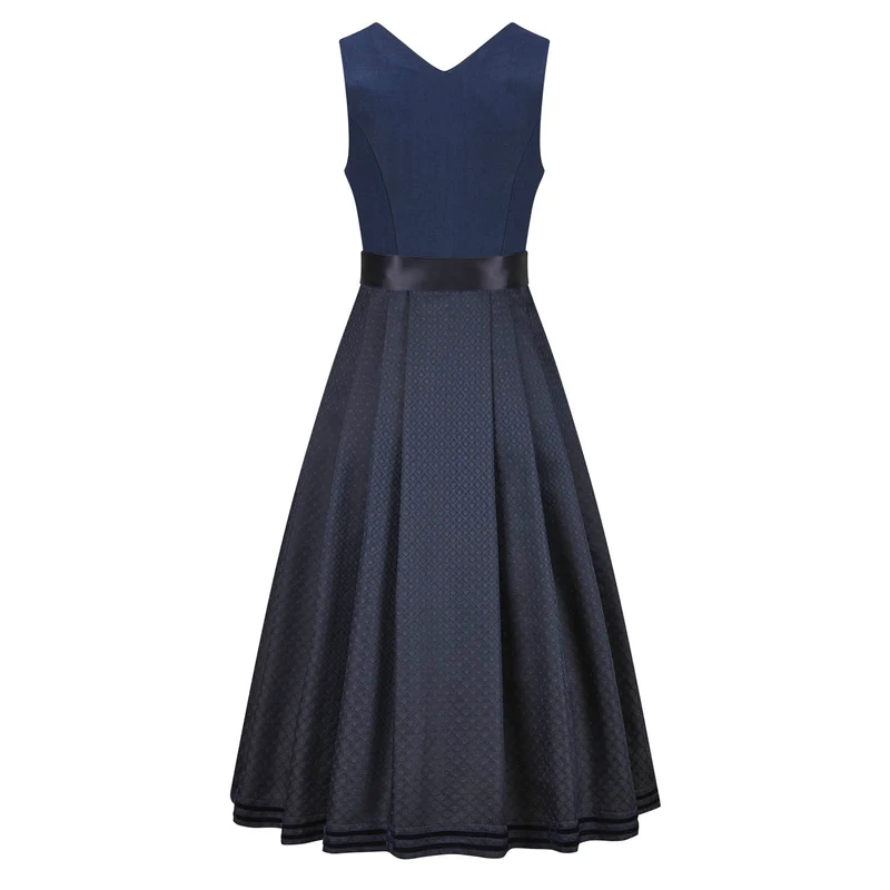 Leinendirndl Irmi Navy (lang)