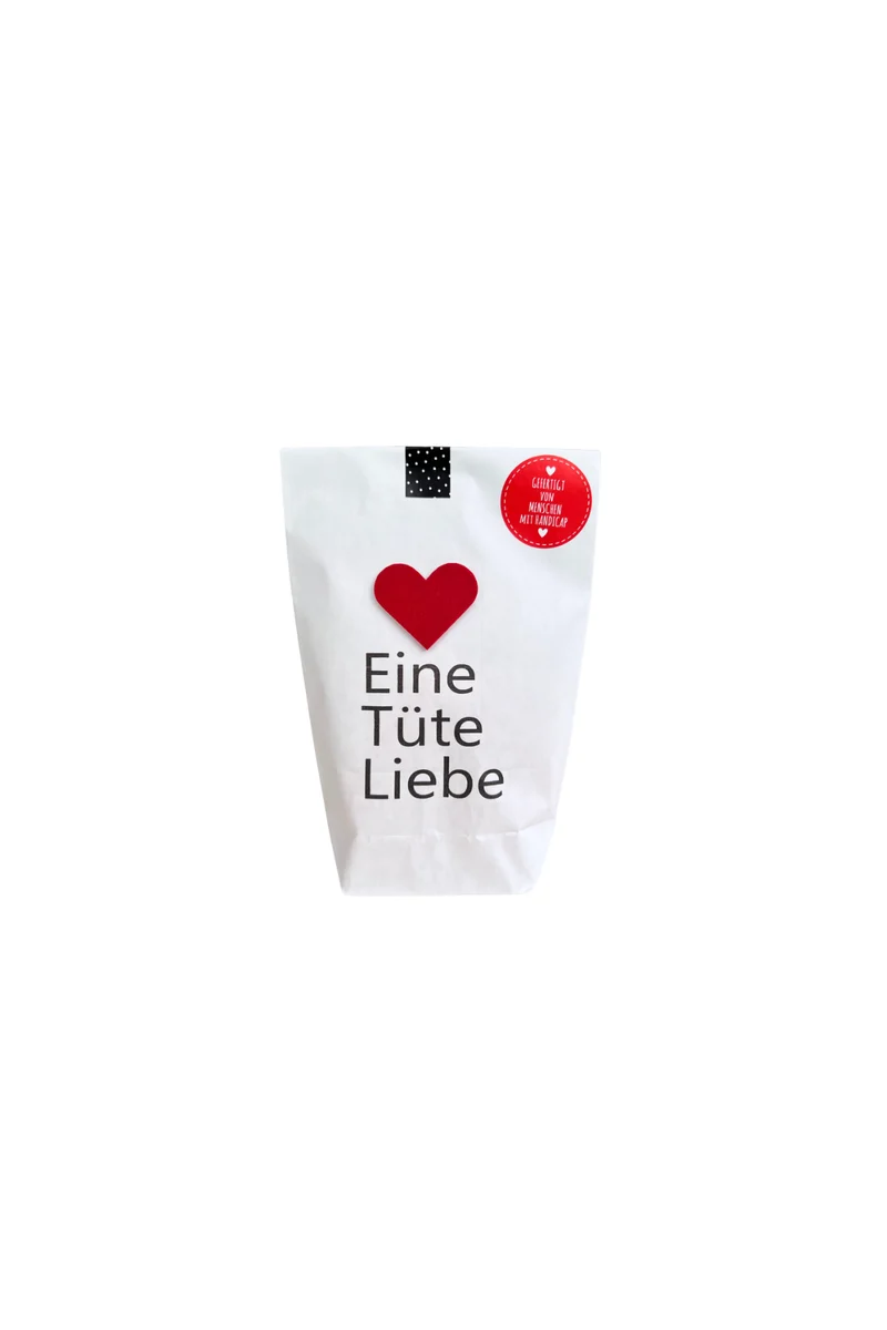 Wunderle Wundertüte - Eine Tüte Liebe mit Flockherz - Geschenk mit Herz