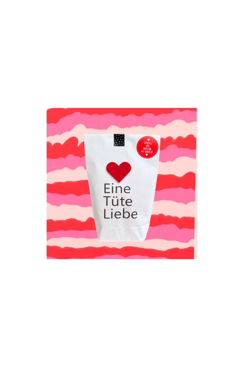 Wunderle Wundertüte - Eine Tüte Liebe mit Flockherz - Geschenk mit Herz