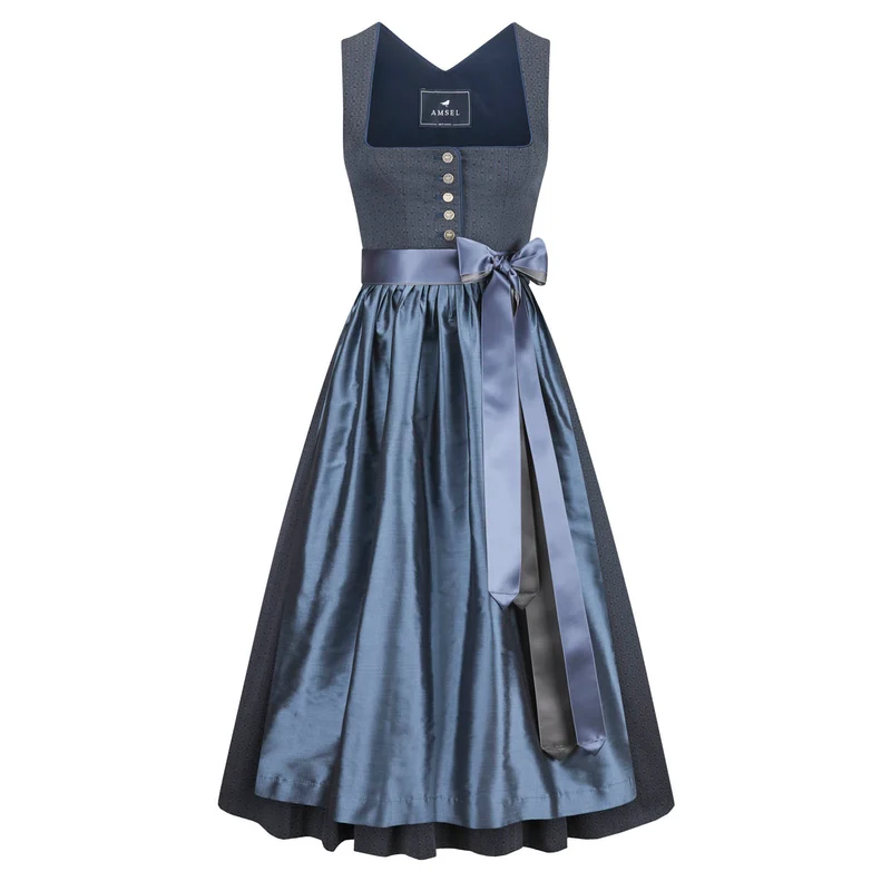 Dirndl Elisa Blaugrau (lang)