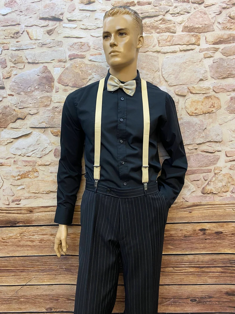 Nadelstreifenanzug Herren Gr. 26 – 20er Jahre Stil mit Accessoires