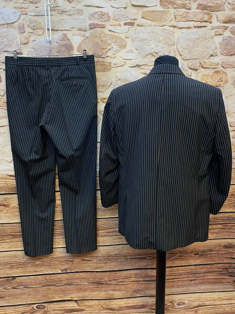 Nadelstreifenanzug Herren Gr. 50 schwarz – 20er Jahre Stil