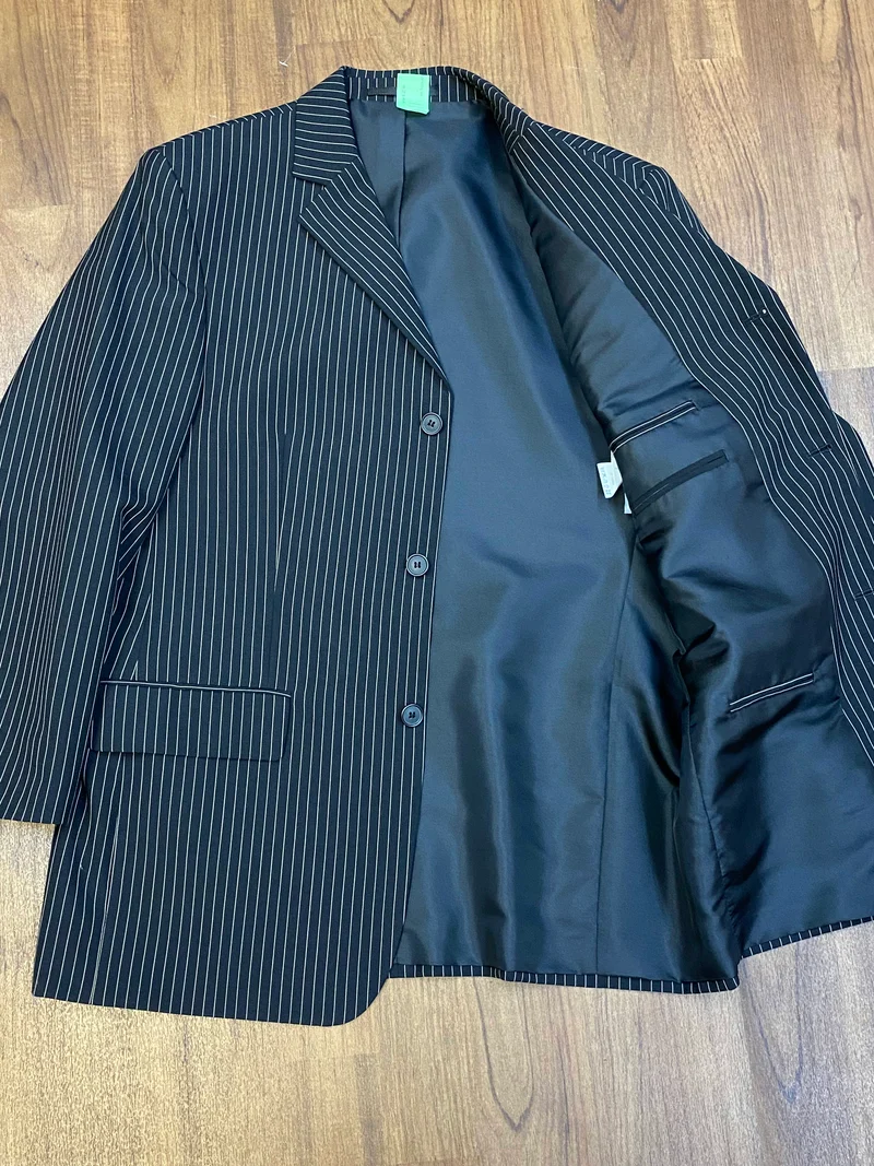 Nadelstreifenanzug Herren Gr. 50 schwarz – 20er Jahre Stil