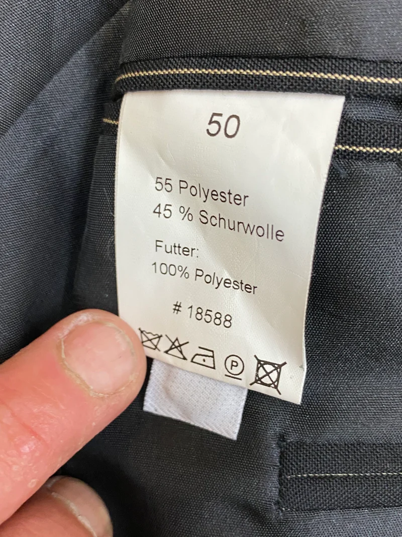 Nadelstreifenanzug Herren Gr. 50 schwarz – 20er Jahre Stil
