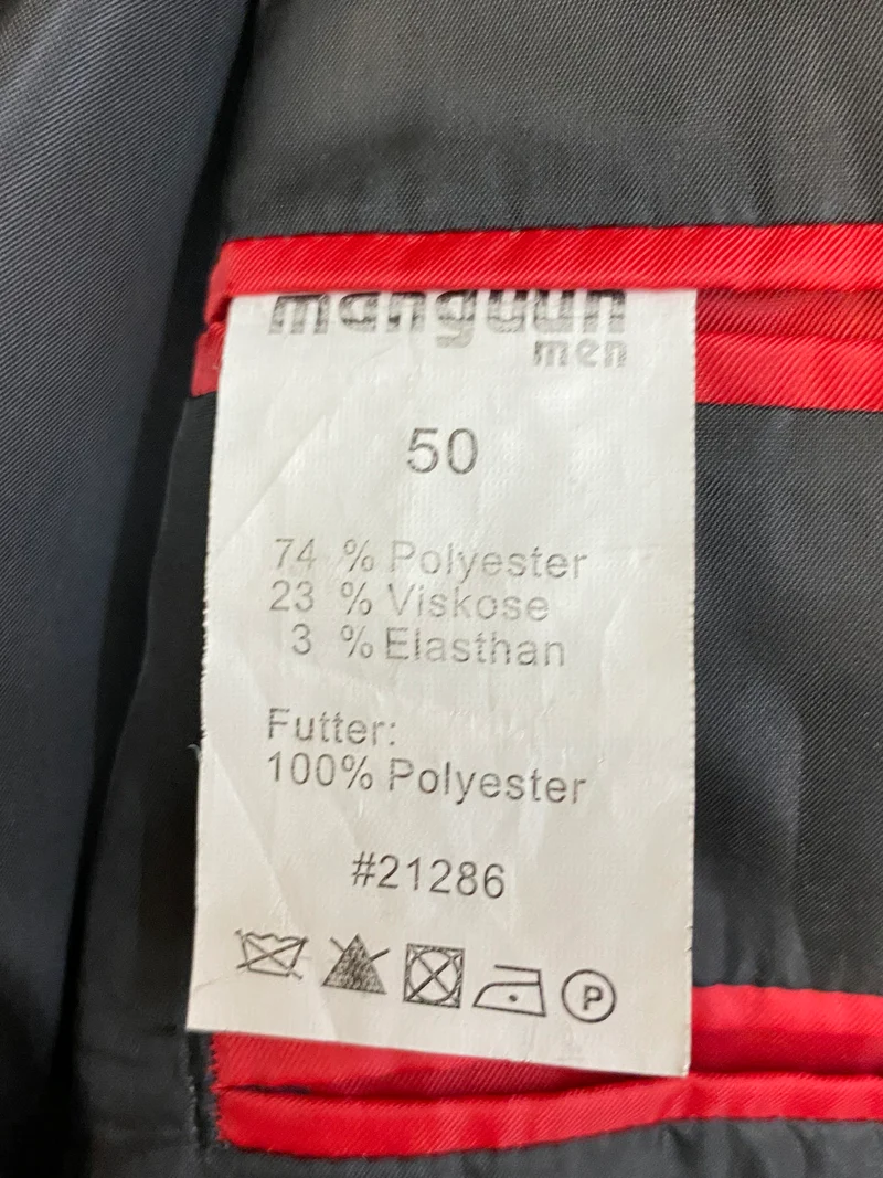 Nadelstreifenanzug Herren Gr. 50 schwarz – Manguun Men 20er Jahre Stil