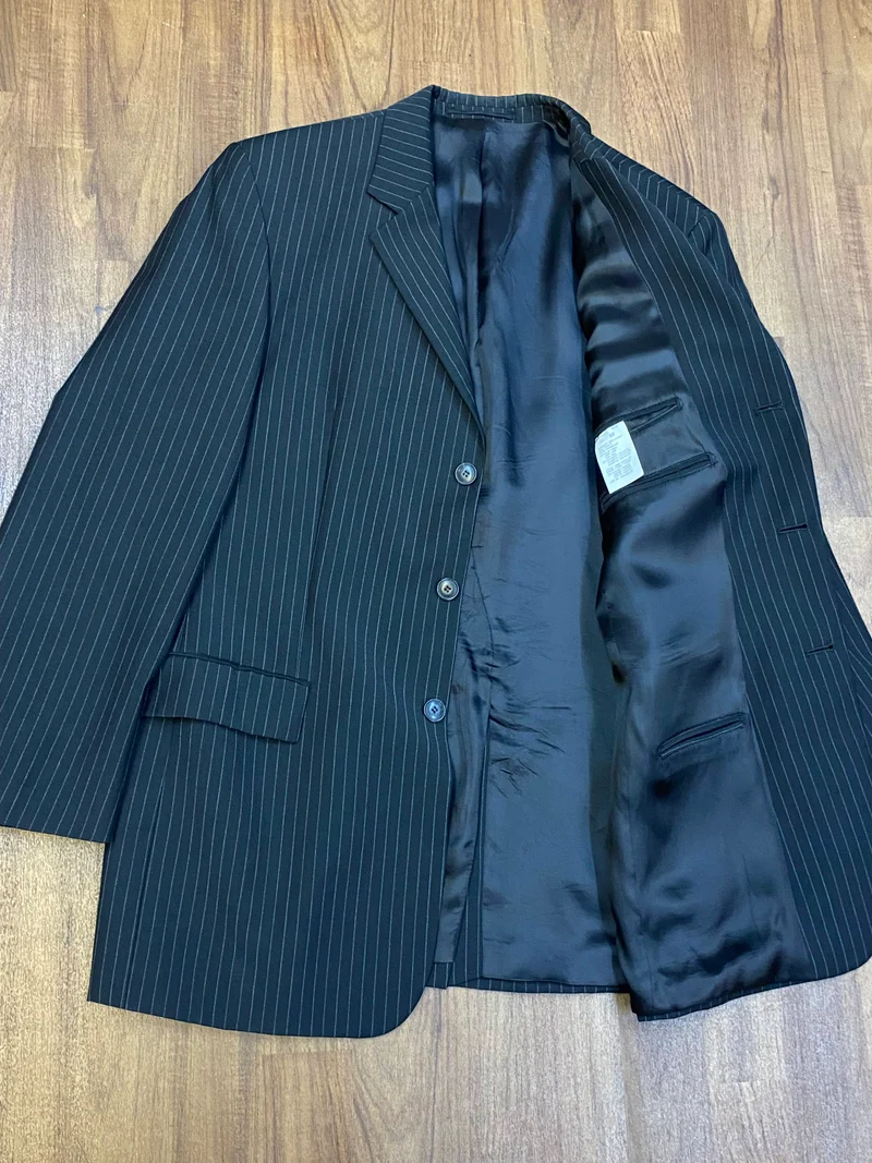 Nadelstreifenanzug Herren Gr. 50 – Modell Nice schwarz