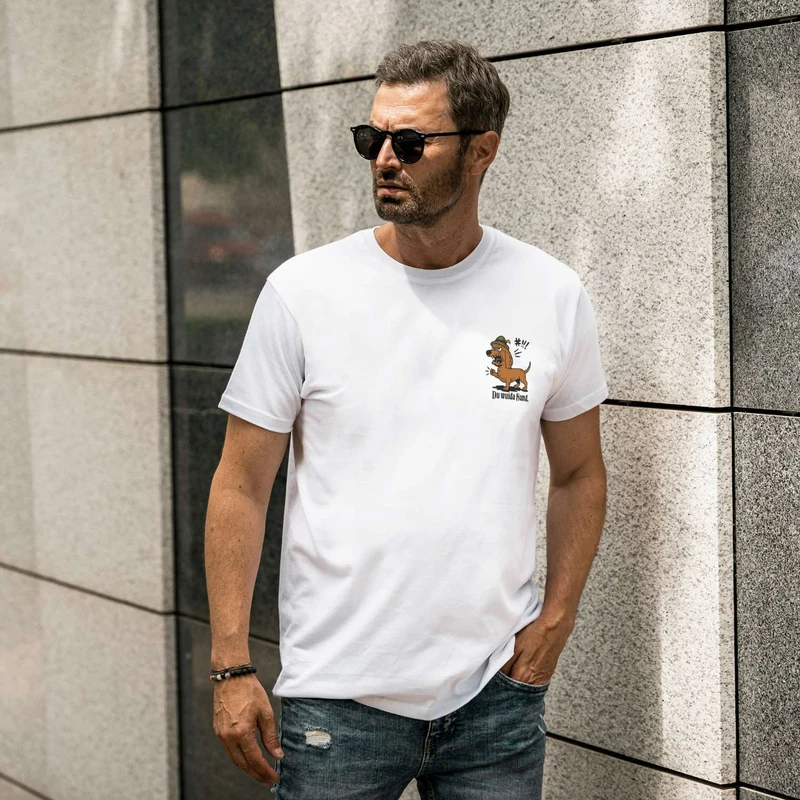 Herren T-Shirt "Du wuida Hund"