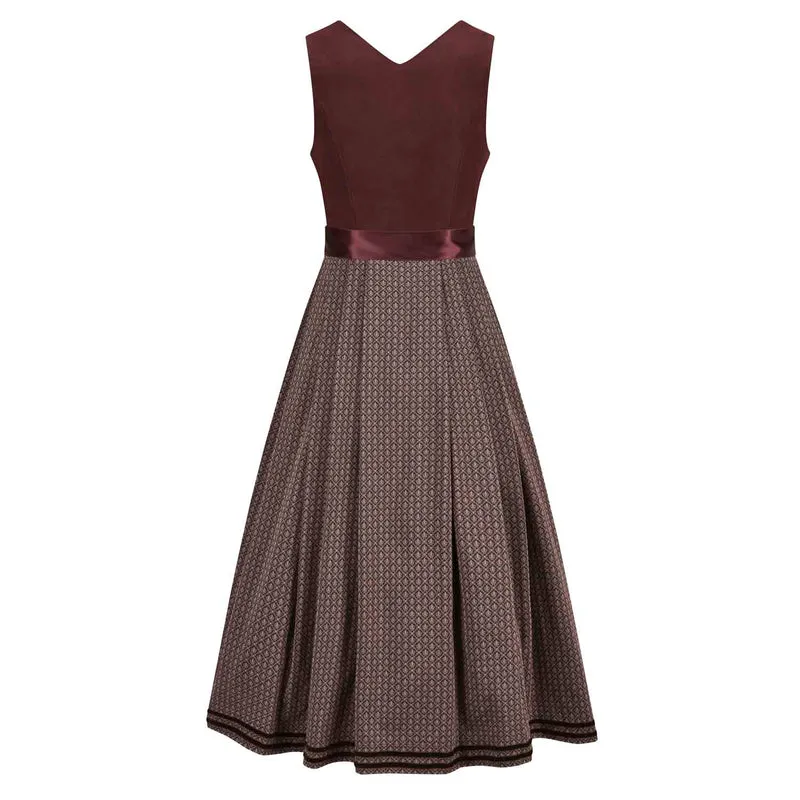 Lederdirndl Charlize Rot (lang)