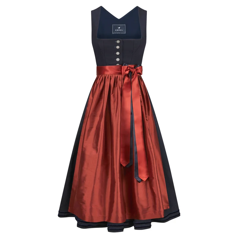 Lodendirndl Paula Blau (lang)
