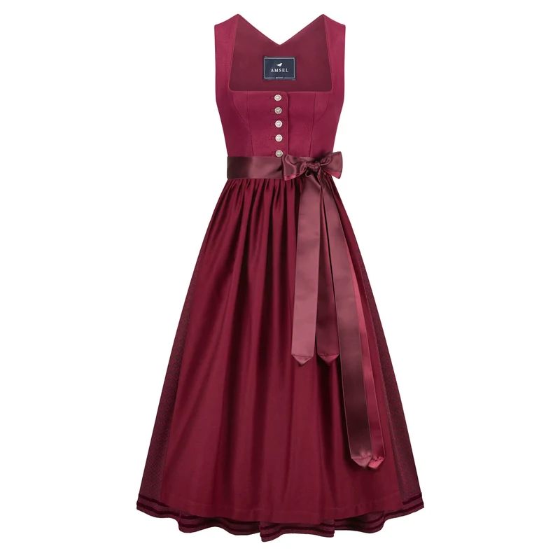 Leinendirndl Theresa Rot (lang)