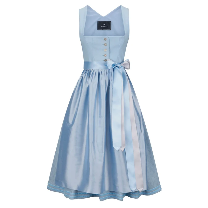 Leinendirndl Nele Hellblau (lang)