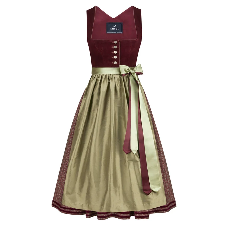Samtdirndl Mila Bordeaux (lang)