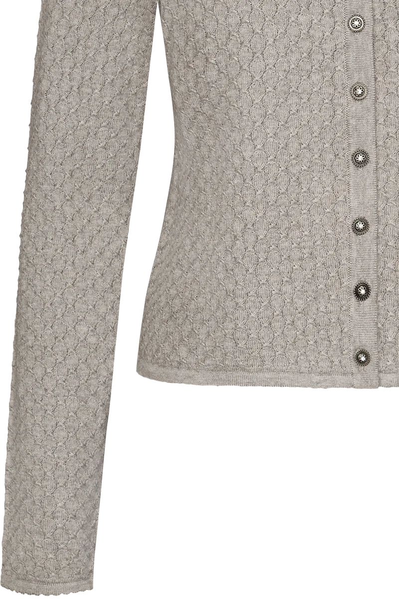 Dirndljacke kurz mit Wabenmuster - silber