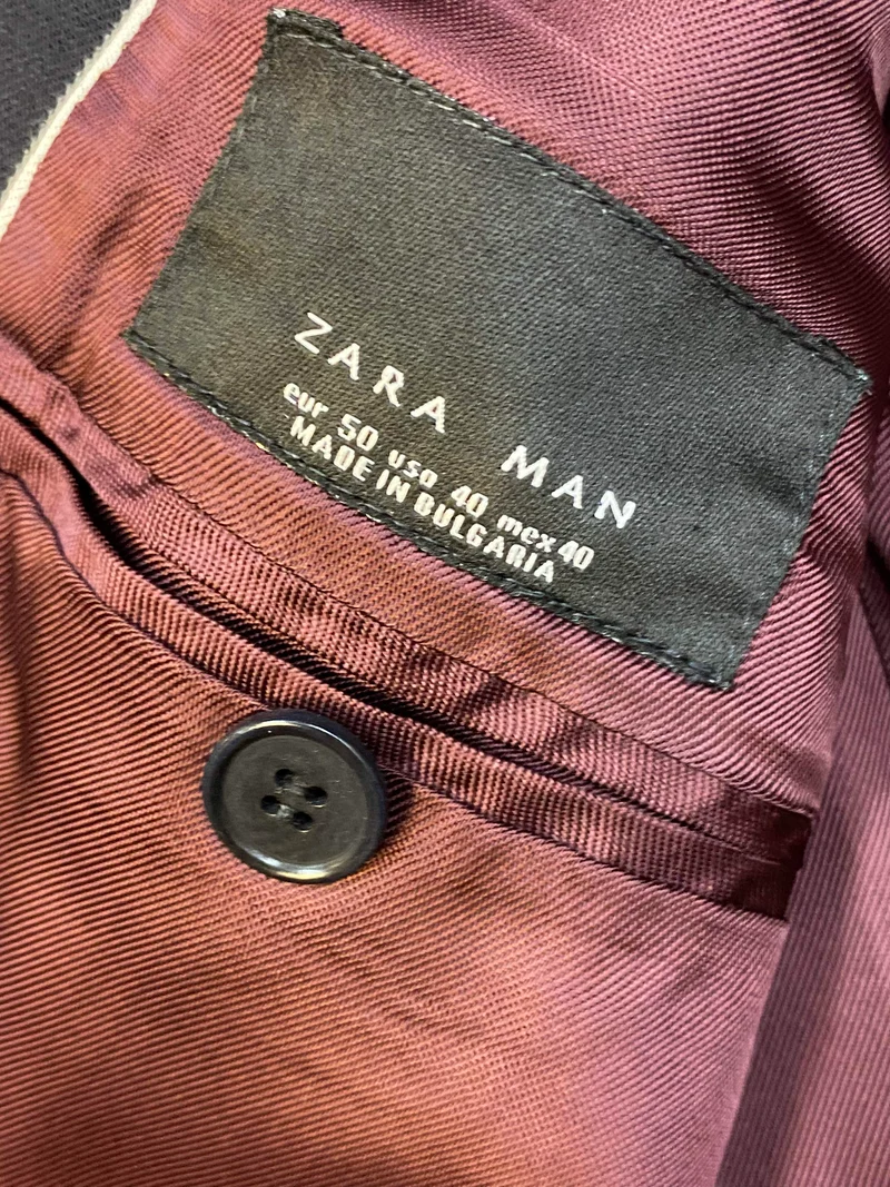Nadelstreifenanzug Herren Gr. 50 – Zara Man Schurwolle