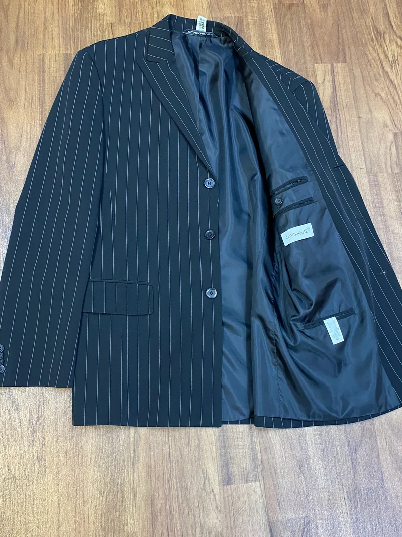 Nadelstreifenanzug Herren Gr. 48 schwarz – 20er Jahre Gatsby Stil