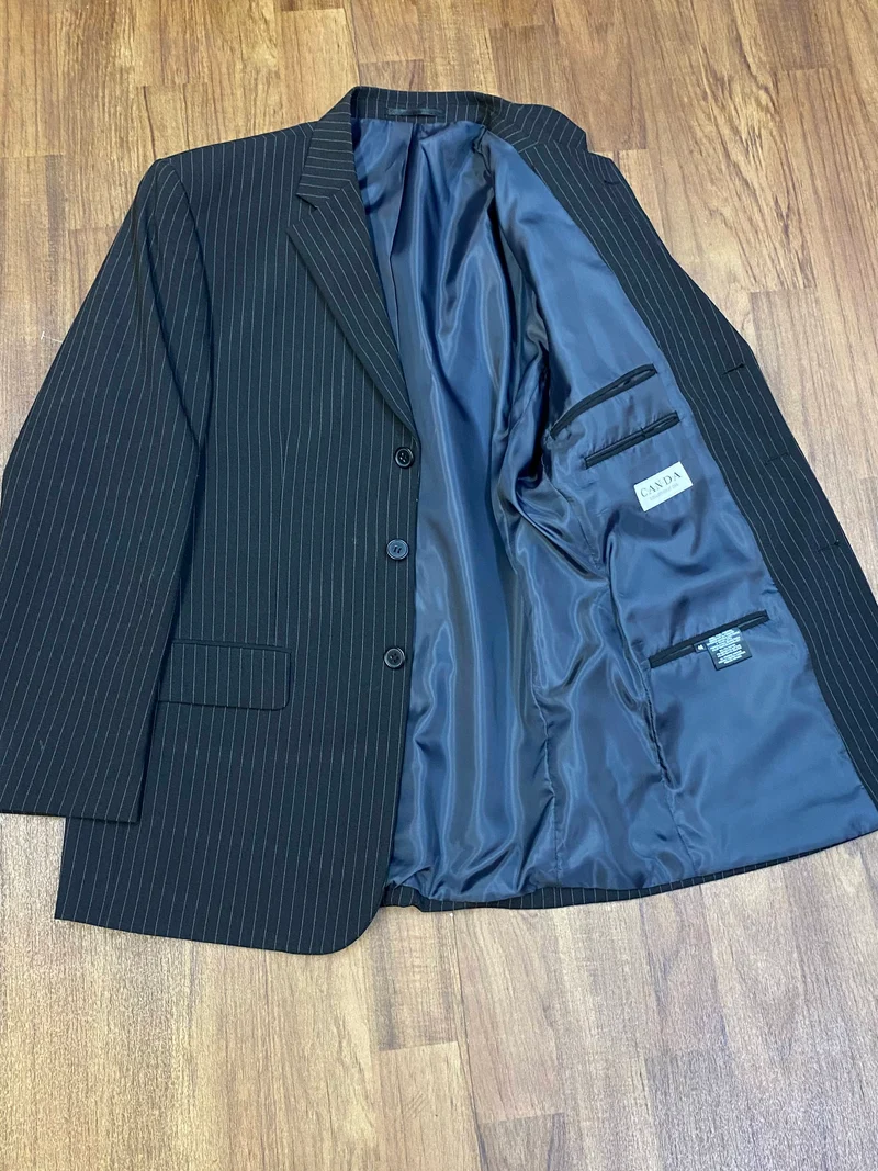 Nadelstreifenanzug Herren Gr. 46 schwarz – 20er Jahre Gatsby Stil