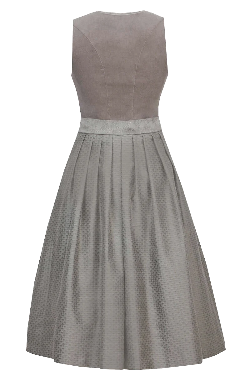 Midi-Dirndl mit Cordmieder - khaki
