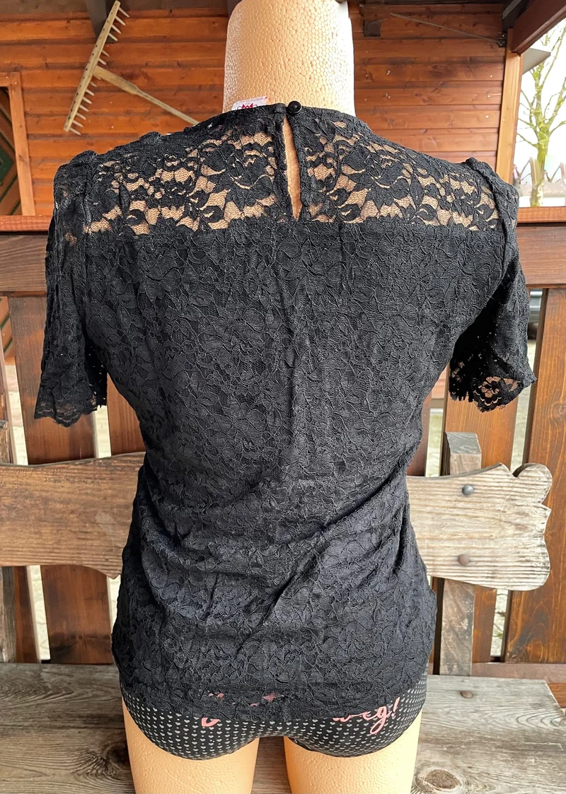 Trachtenbluse, Spieth & Wensky, Alina, Spitze, schwarz
