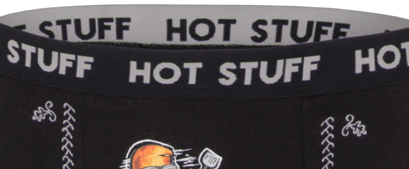 Herrenslip, Hangowear Boxershort, schwarz, Hot Stuff, Grillen