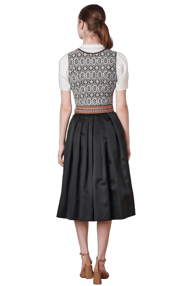 Dirndl Krüger Collections, Euphemina 70cm, schwarz, lachs, Kupfer