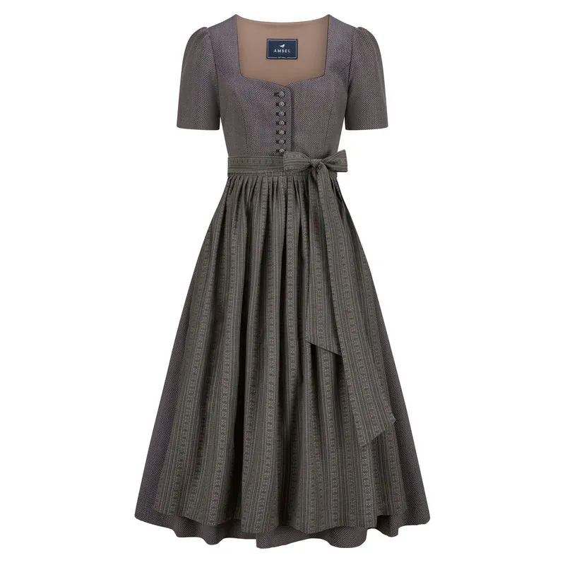 Dirndl Heidi Taupe (lang)