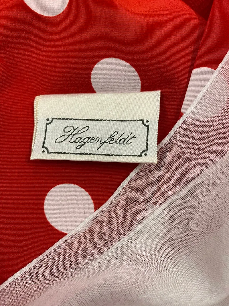 20er Jahre Tageskleid Rot-Weiß Gr. ca. 44 – Tea Dress