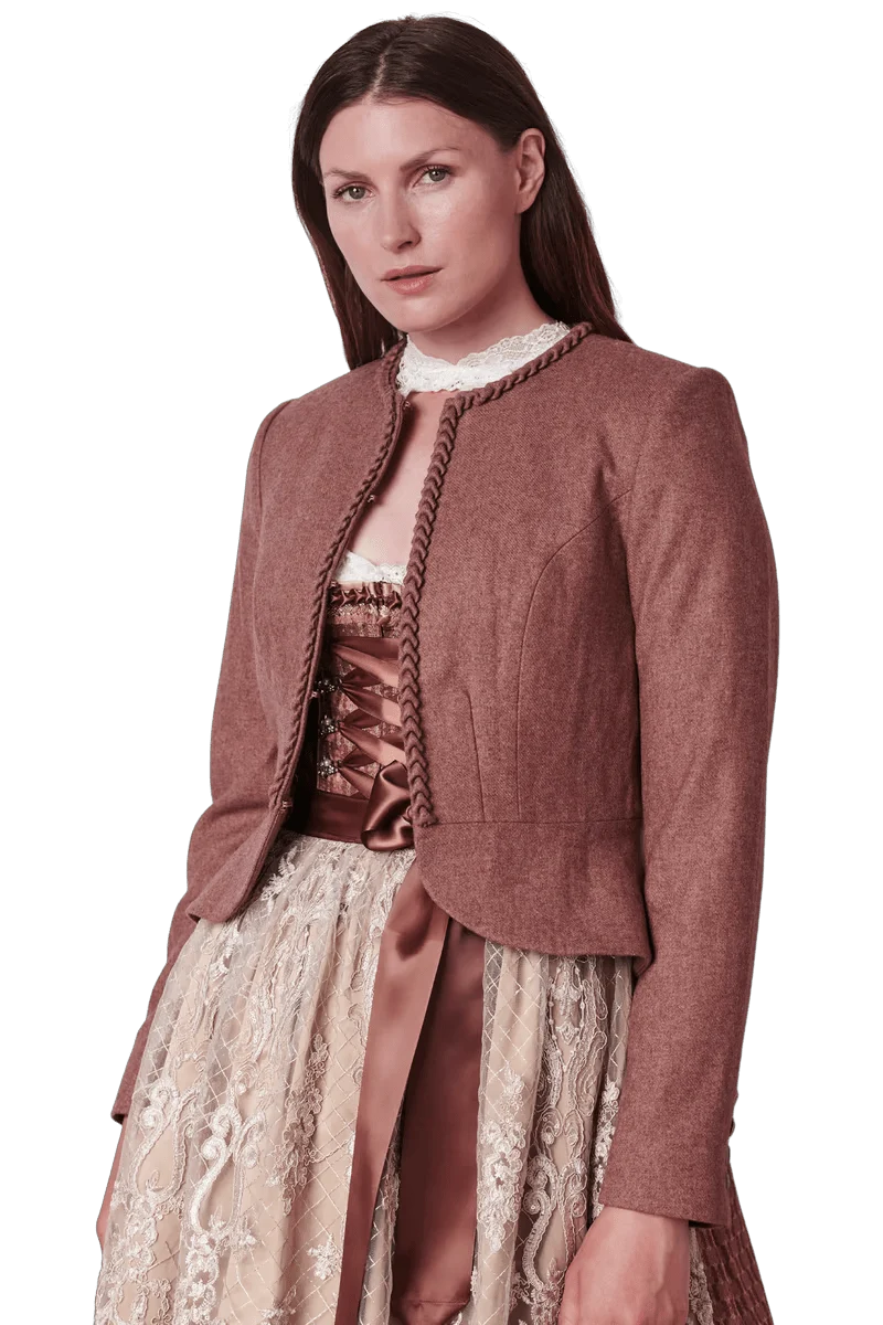 Trachten Jacke, Krüger, Indra, braun mit Schößchen