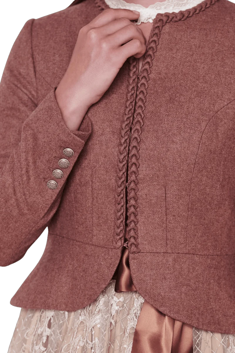 Trachten Jacke, Krüger, Indra, braun mit Schößchen