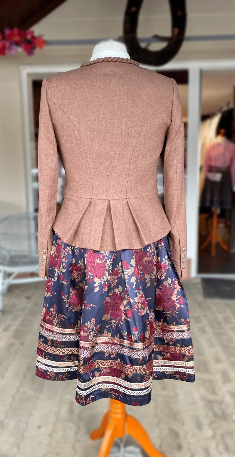 Trachten Jacke, Krüger, Indra, braun mit Schößchen