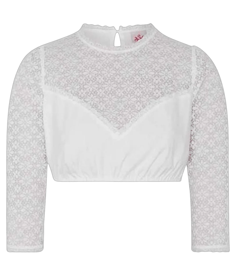 Dirndlbluse, Spieth & Wensky, hochgeschlossen, Wenda, offwhite