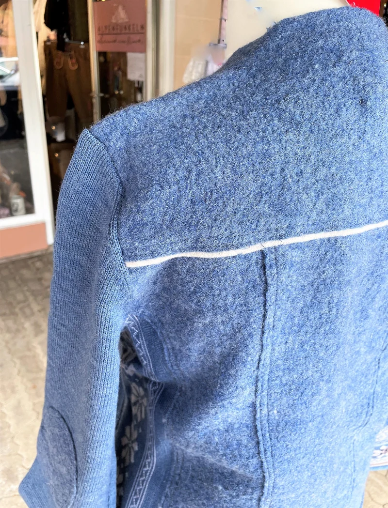 Trachten Jacke, Spieth & Wensky, Warja, Strickjacke, große Größen, blau