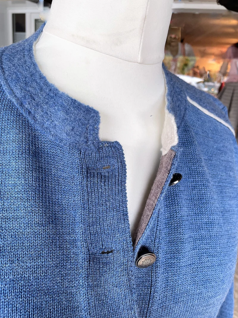 Trachten Jacke, Spieth & Wensky, Warja, Strickjacke, große Größen, blau
