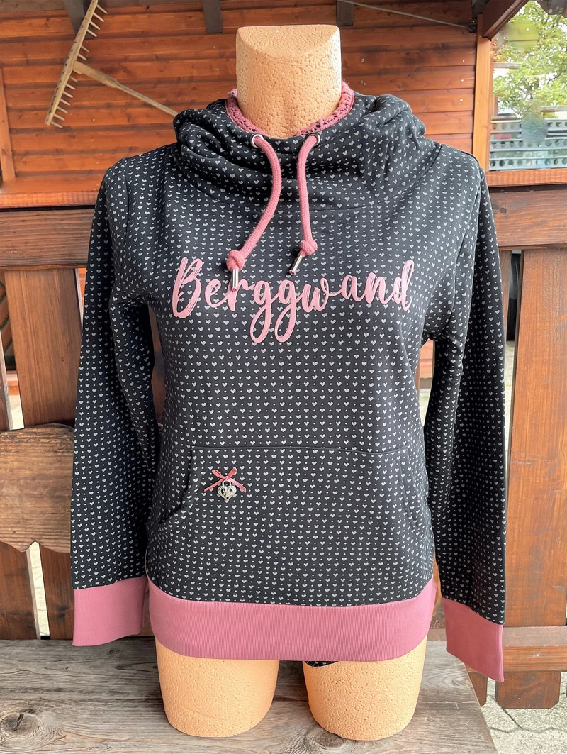 Hangowear, Trachten Sweatshirt, Hoodie, Zäzilie, Berggwand, Gr. S