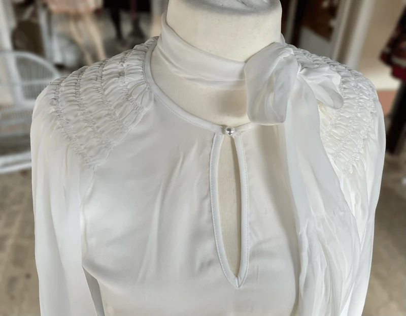 Trachtenbluse, Krüger Collections, Langarm, Beatrice, ecru