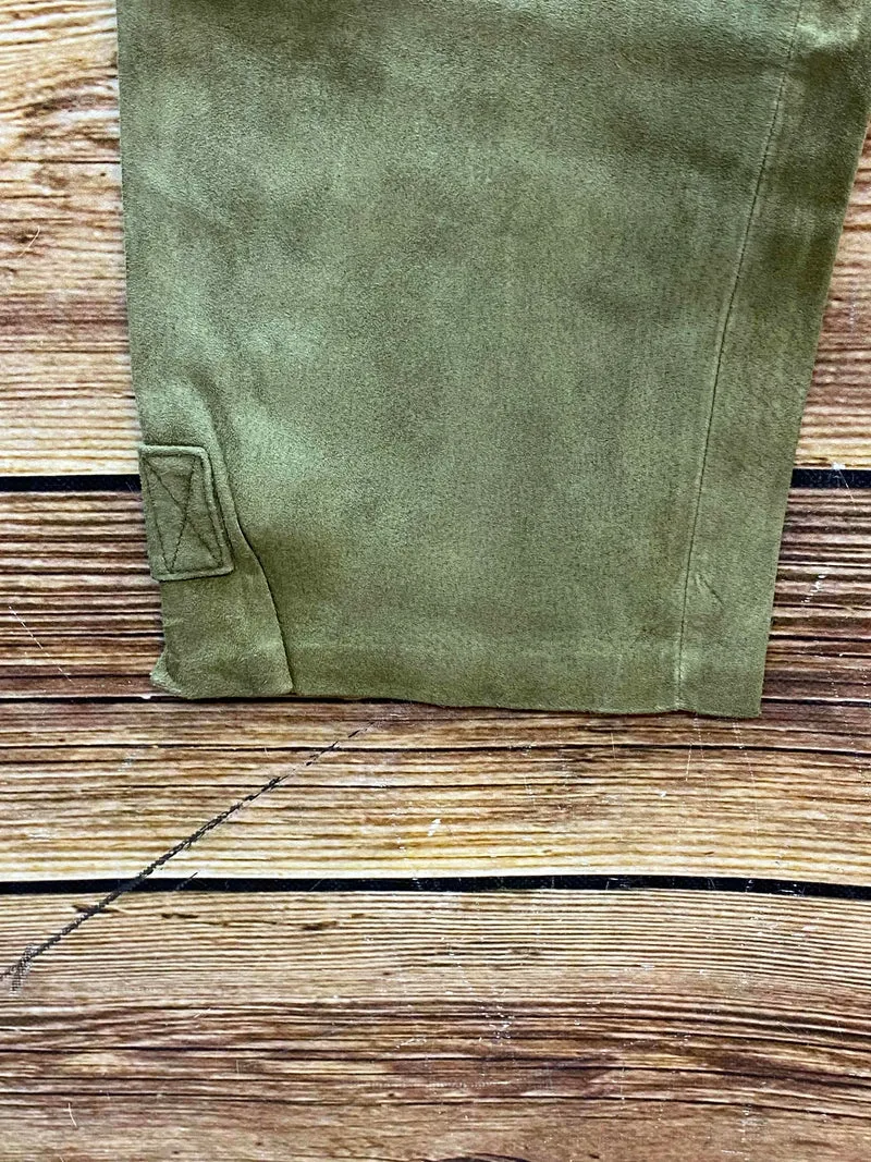 Lange Trachten-Lederhose in Olivgrün Gr.44