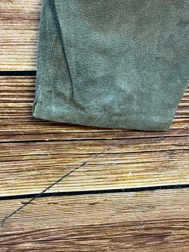 Vintage Damen Trachtenlederhose lang Gr. 46 olivgrau - Alphorn