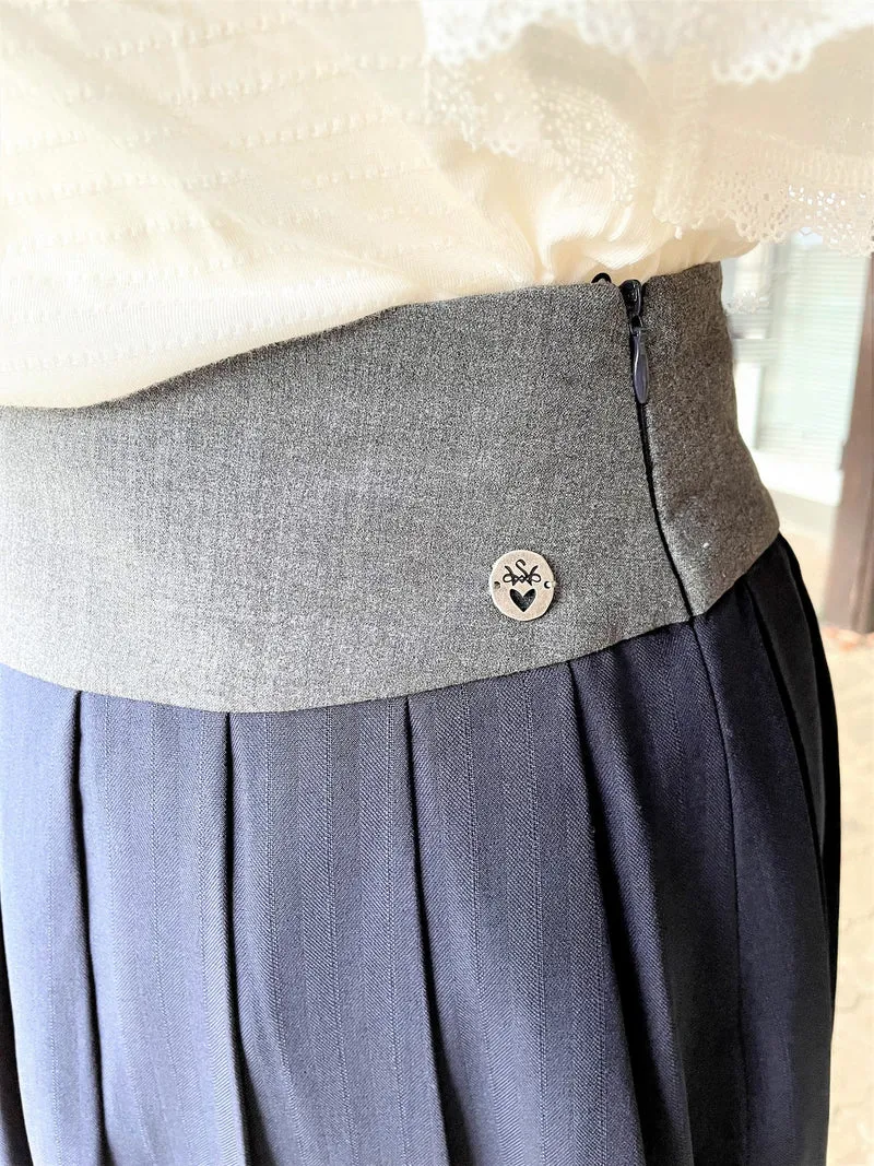 Trachten Rock Midi 60 cm, Wilke, dunkelblau grau, Spieth & Wensky