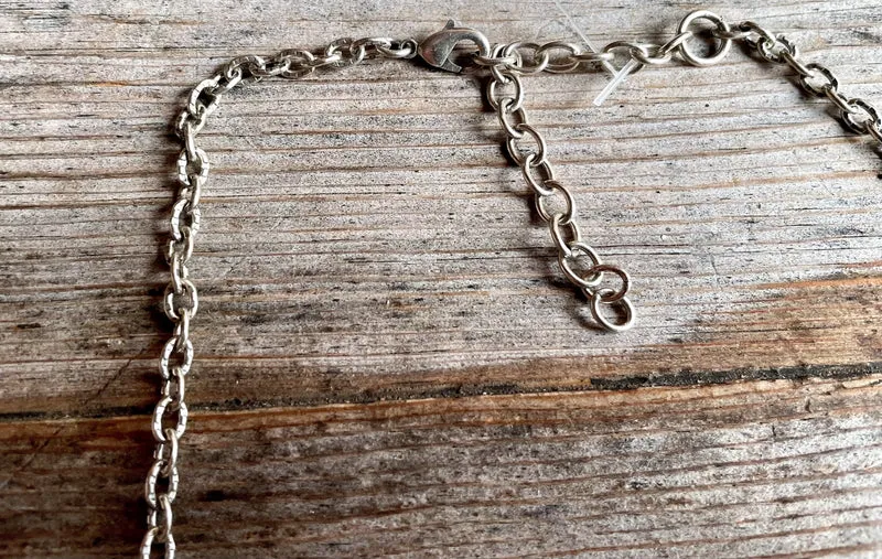 Trachten Kette Collier, Süßwasser Perlen, Herz