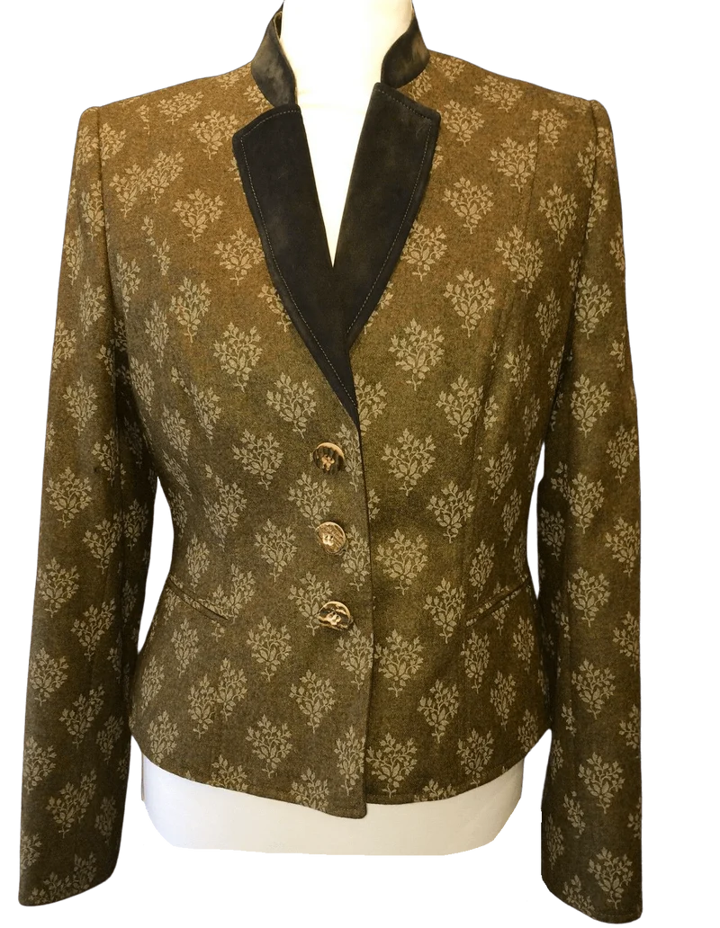 Trachten Jacke, Schurwolle Blazer Wenger Dingolfing khaki