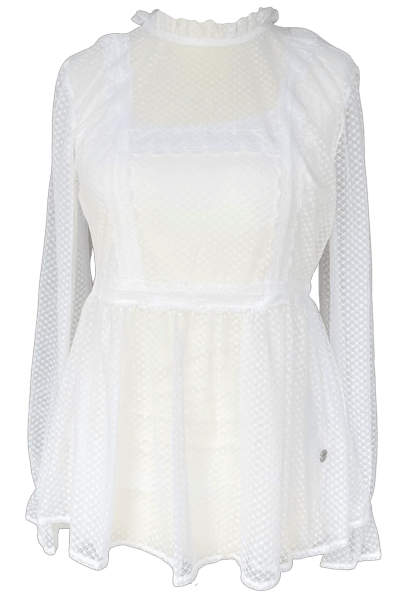 Trachtenbluse, Spieth & Wensky, langarm, Wainya, offwhite