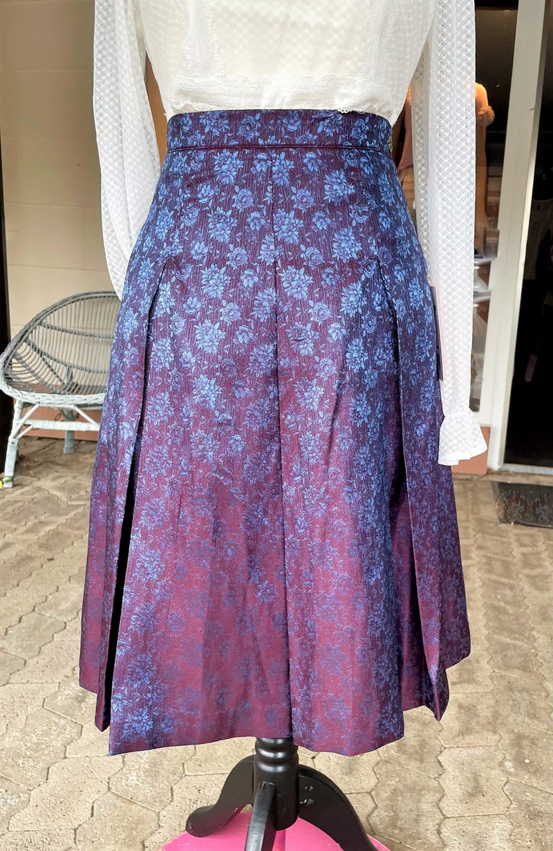 Trachten Rock Midi 60 cm, Wonne blau violet lila, Spieth & Wensky