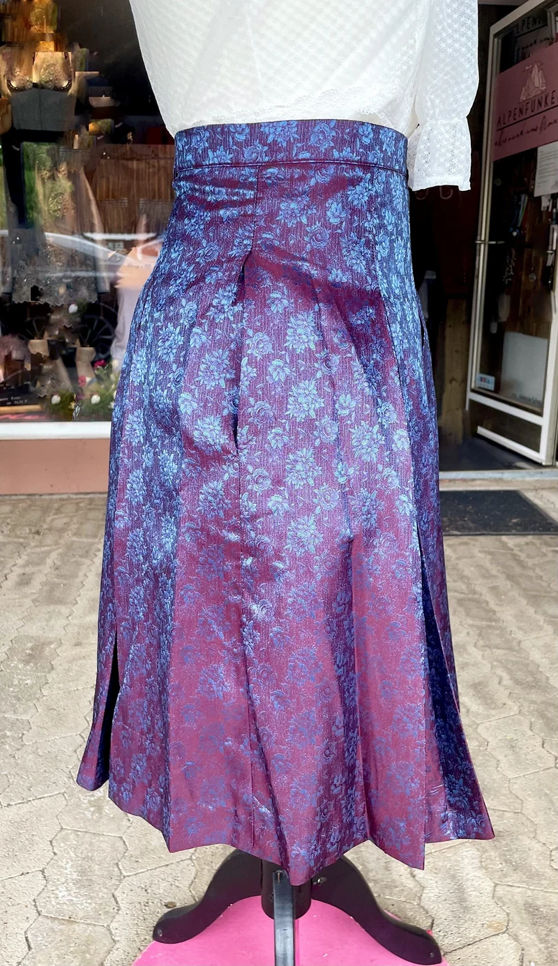 Trachten Rock Midi 60 cm, Wonne blau violet lila, Spieth & Wensky