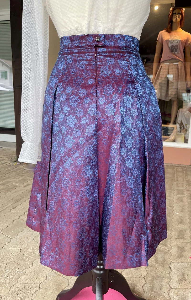 Trachten Rock Midi 60 cm, Wonne blau violet lila, Spieth & Wensky