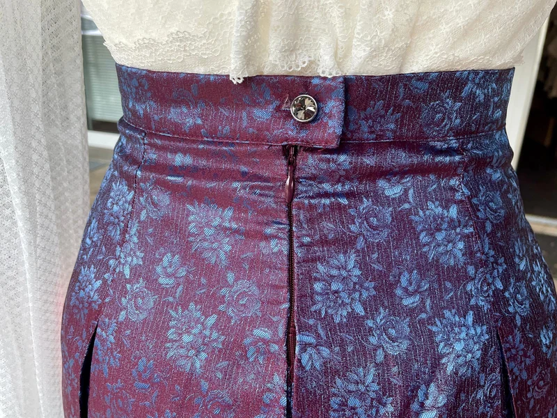 Trachten Rock Midi 60 cm, Wonne blau violet lila, Spieth & Wensky