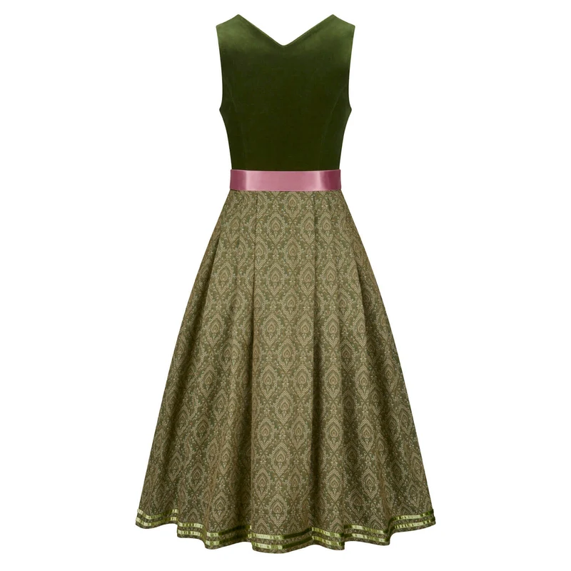 Samtdirndl Lea Oliv